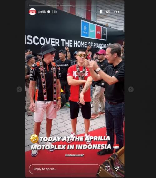 Salam Fans di Indonesia, Aleix Espargaro: Senang bisa hadir di sini: Okezone Sports